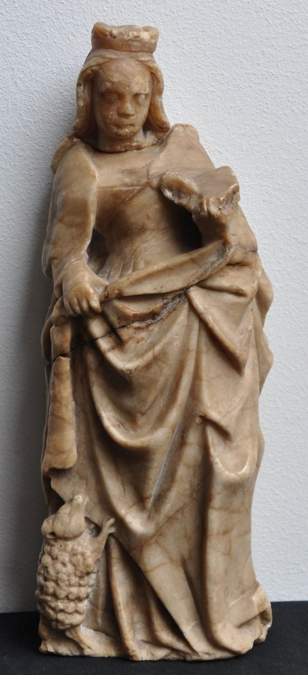Vlaanderen ca. 1450 H. Agnes, Albast,