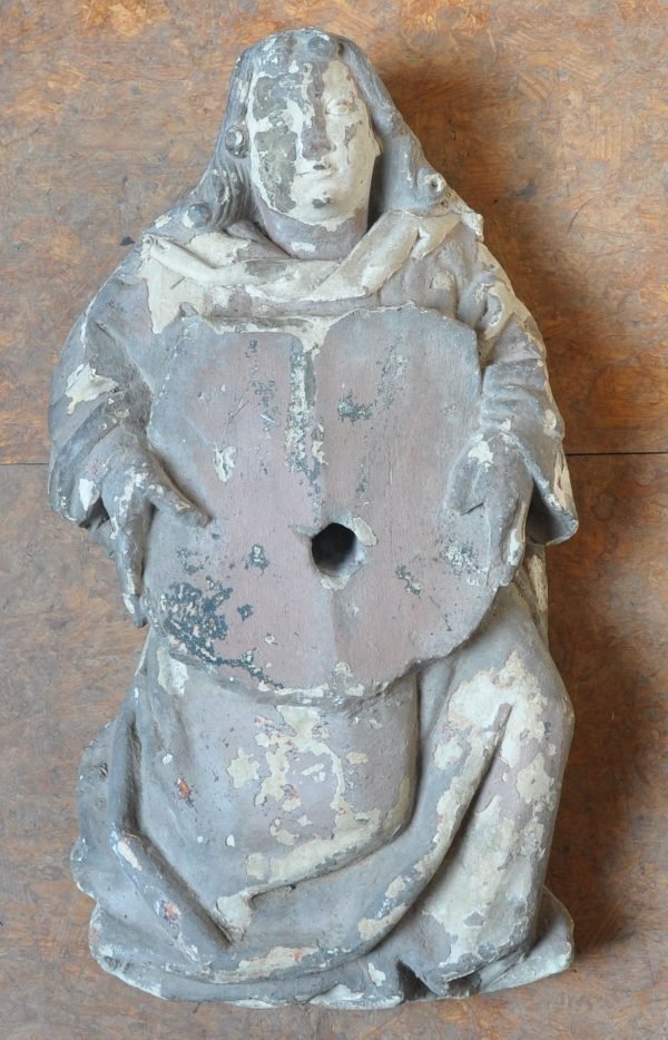 Gewelfsleutel, Engel met wapenschild