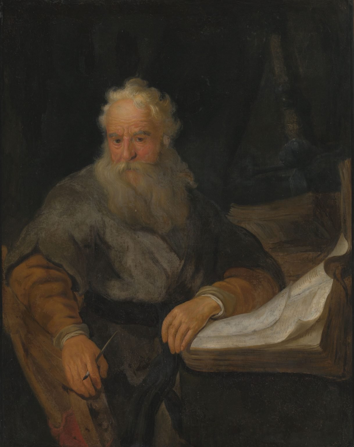Rembrandt, Paulus mediterend - Belgian Sculptures