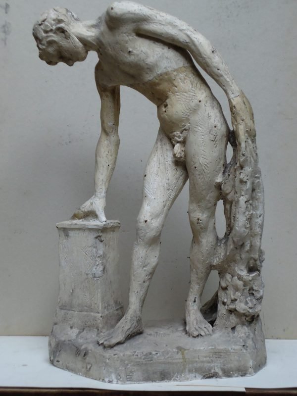 Joseph RULOT °1853-1919 Liège, staand naakt, gipsmodel 66cm