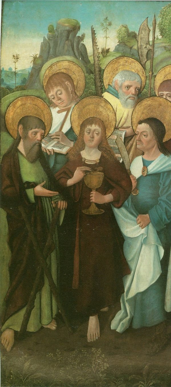 Dirk Baegert (1440-na 1515), Zes apostelen, Paneel 168/84 cm.