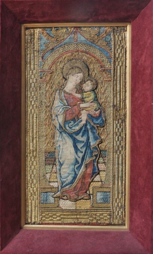 Vlaanderen ca. 1530, Madonna, textiel