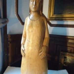 Frans GUISSON, houten staande figuur, perelaar