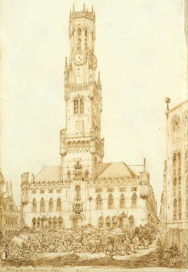 Bruges , 10 juillet 1847 Marché