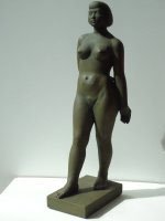 Baigneuse, baadster. Gesigneerd staand naakt van Adolphe Daenen