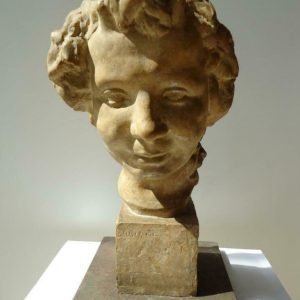 Maurice De Korte, Het hoofd van een jong kind, dubbel gesigneerd, 1918 gedateerd