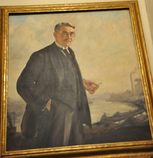 Edmond Doumont, 'Portrait d'industriel devant la Sambre'