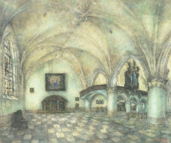 Pierre Van Humbeeck , Binnenzicht Begijnhofkerk Leuven