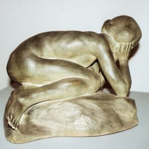M. de Korte, Femme à genoux , Signé MADEK, Made in Belgium