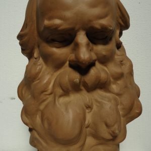 De Haen, mannenkop,  terracotta