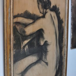 De Pauw, naakte vrouw, houtskooltekening