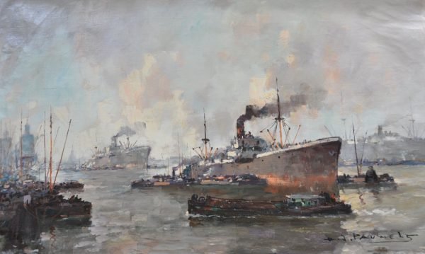 Henri Joseph Pauwels, havenzicht van Antwerpen