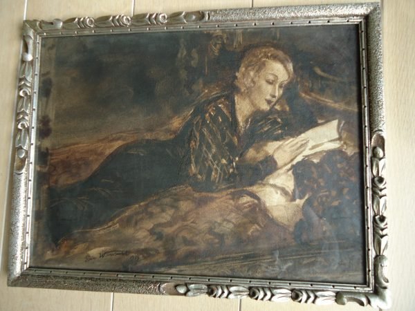 Eric WANSART, schilder/beeldhouwer, Lezende vrouw