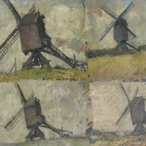 Een geliefkoosd onderwerp  was de staakmolen (standaardmolen) zoals er vele stonden in het Hageland maar die nu verdwenen zijn.  De molen van Koksijde heeft hij ook op een gravure vastgelegd.