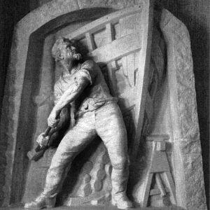 Karel De Kesel, Scheepsbouwer 1905, terracotta H. 85 cm.