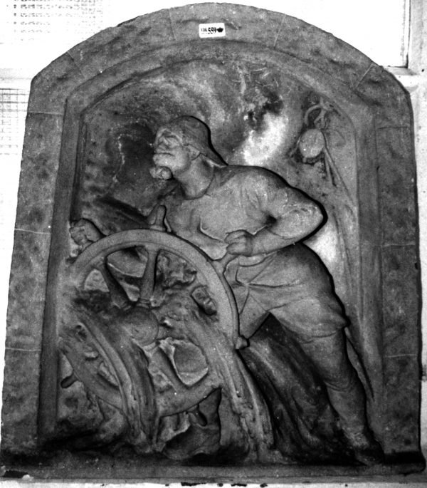 Karel De Kesel, Stuurman 1905, terracotta H. 85 cm.