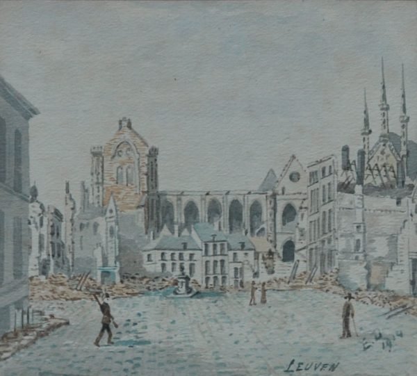 Edgard Delaunois, Le sac de Louvain 1914
