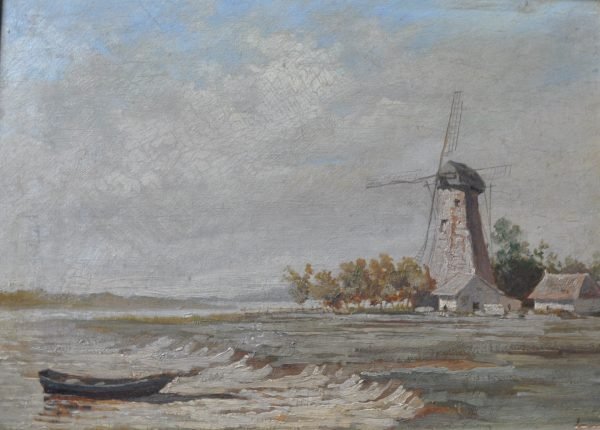 Landschap met molen, niet gesigneerd
