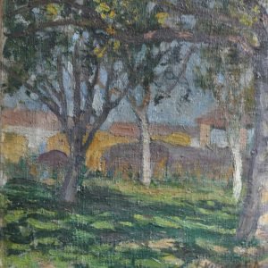 Klein landschap, gesigneerd