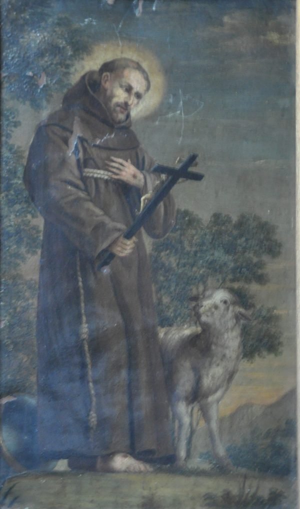 Franciscus, schilderij op koper