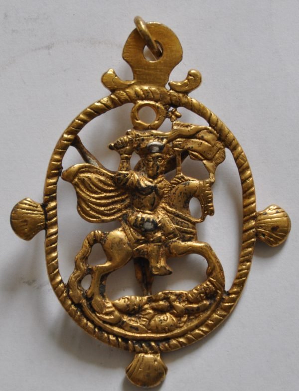 Orde van Sint-Jacobus van Compostela,  op achterzijde Christus,  Zilver verguld, H. 8 cm. - Image 3