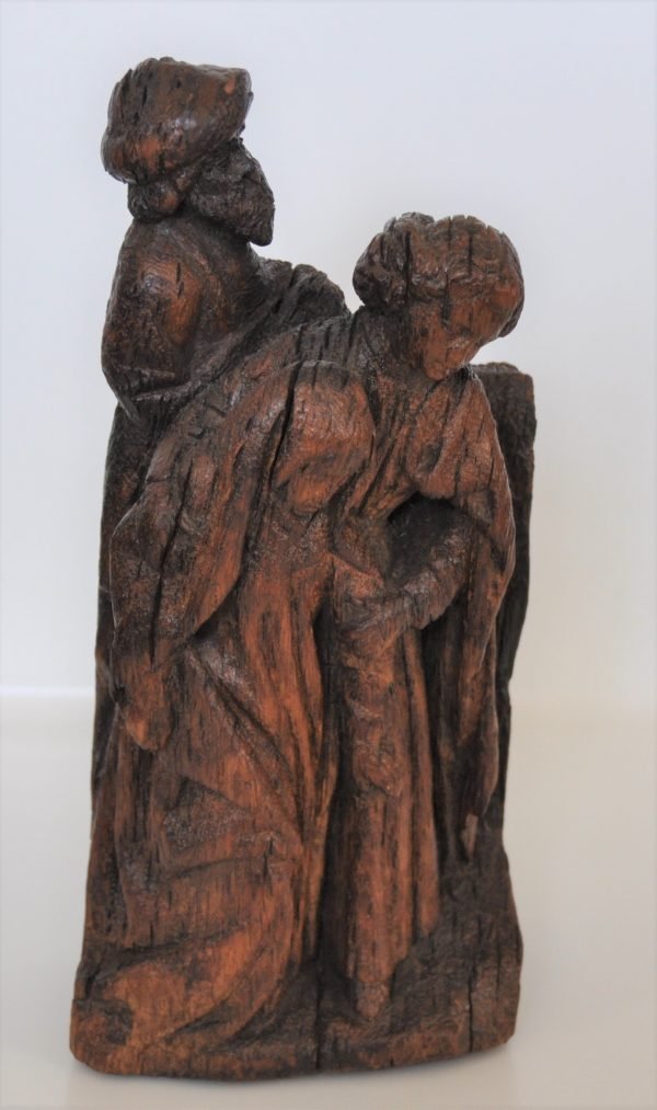 Bezwijming van Maria  Brabant ca. 1500, eik  H. 21 cm.