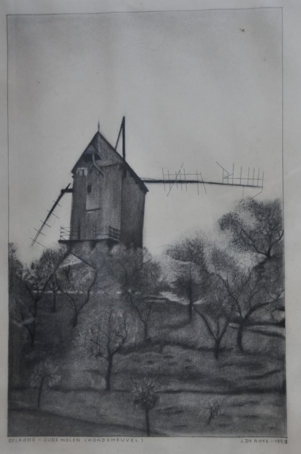 J. De Roye, Gelrode - Oude molen (Hondsheuvel) 1959