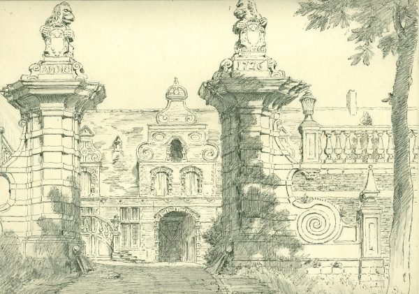 Robert Nève de Mévergnies, Ingangspoort Abdij van Park