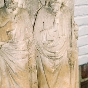 Relief en  plâtre. 13/45/75 cm.  2 Saints, St. Jacques et St. Pierre  Paul De Vigne