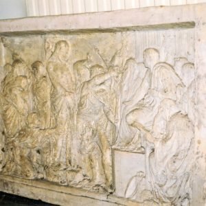 Bas-relief en plâtre. 9/73/103 cm.  "De geeselink van Christus", Paul De Vigne