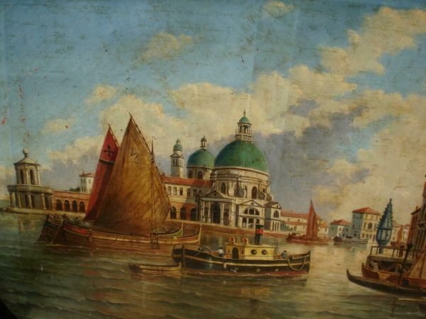 Victor Carabain: zicht op Venetië, Canal Grande, Santa Maria Maggiore en Punta della Dogana - Image 3