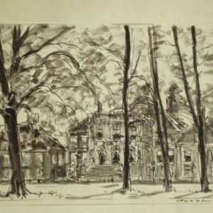 Gesigneerde tekening, encre de Chine, oost-Indische inkt van Frans Smeers °1873-1960 1930 gedateerd, niet gekaderd, in zeer goede staat. 39 x 29 cm