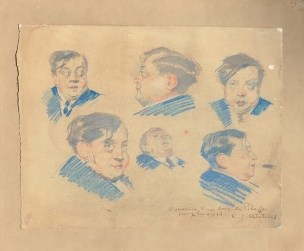 C. J. Watelet,  Souvenir d'un soir de Pilaffe, 1913,  Dessin