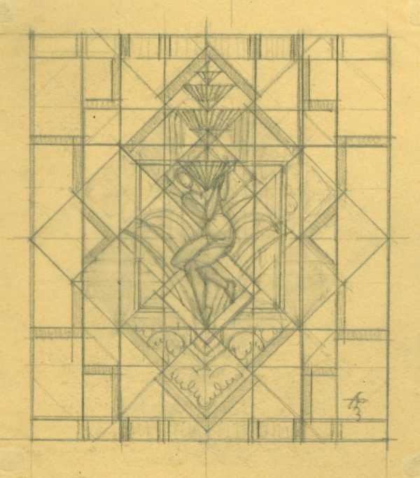 Vitraux de l’entrée et du Hall chez Me Colpart (6 pl.)