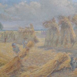 Grote olieverf op doek, gesigneerd werk van Adolf Baeyens, Eksaarde/Sint-Amandsberg