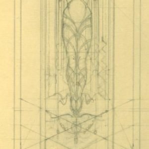 Etude d’une grille intérieure ferment l’appartement et les bureaux personnel de l’arch. Paul Bonduelle, r. des Minimes