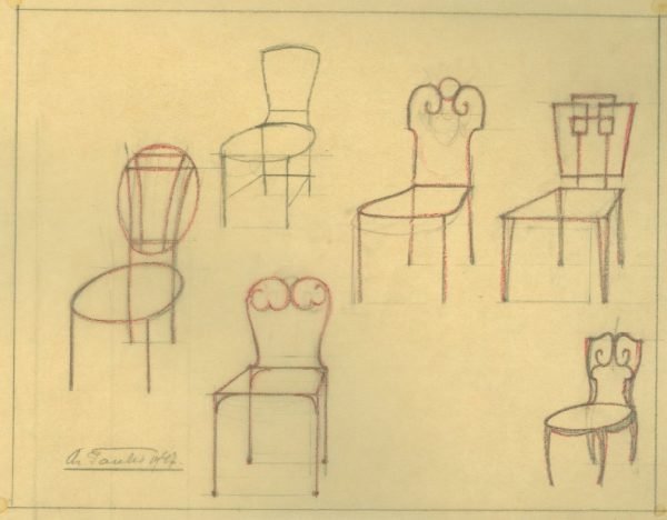 Etude de chaises de jardin pour Mr. Collard