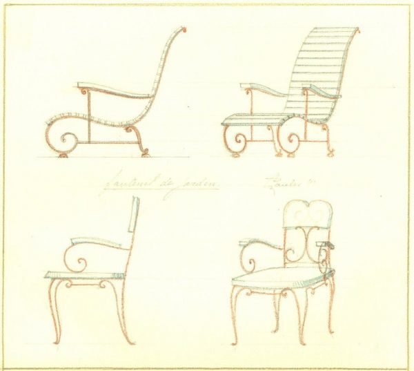 Fauteuil de jardin pour Mr. Collard 1947