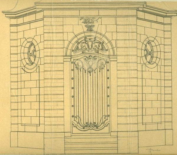 Grille de tombeau pour le sculpteur Jules Pire
