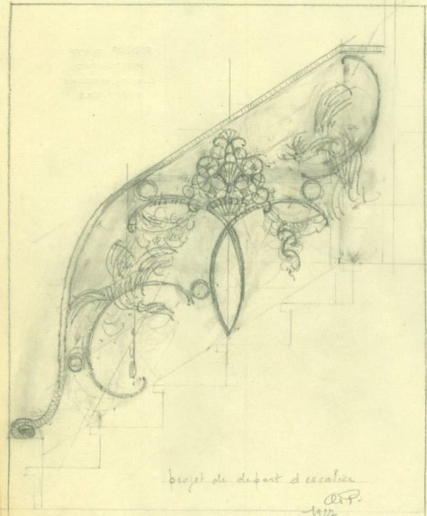 projet de départ d’escalier ferronnier A. François