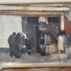 Olieverf op doek, gesigneerd werk, Jules Chadel, France, Joods kleerwinkeltje - Image 3