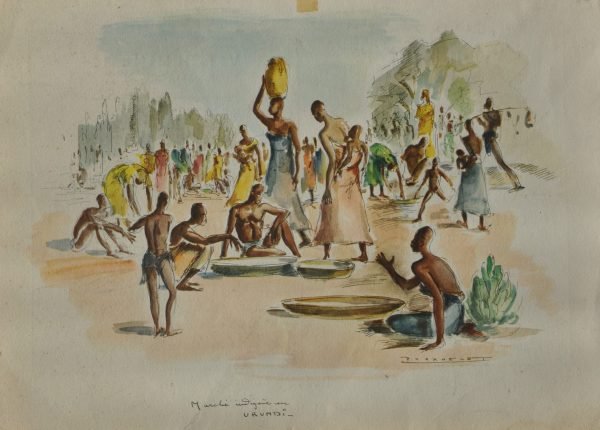 Daxhelet, Urundi,  akwarel