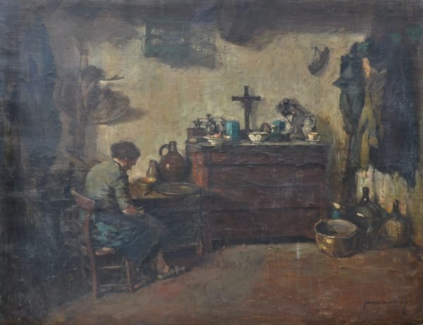 Jan van Looy, Intérieur,  Salon de Printemps 1941  145/112 cm.
