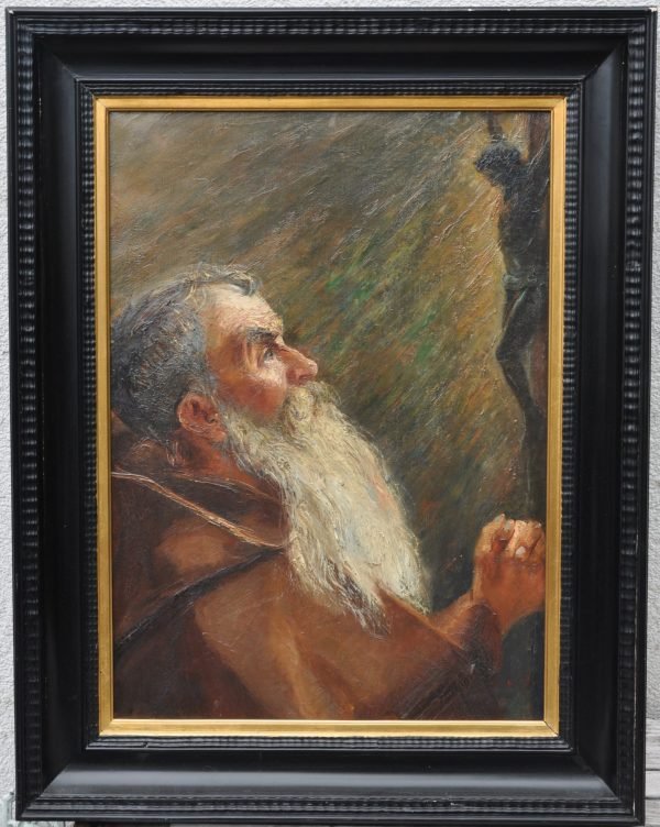 Monnik,  gesigneerd