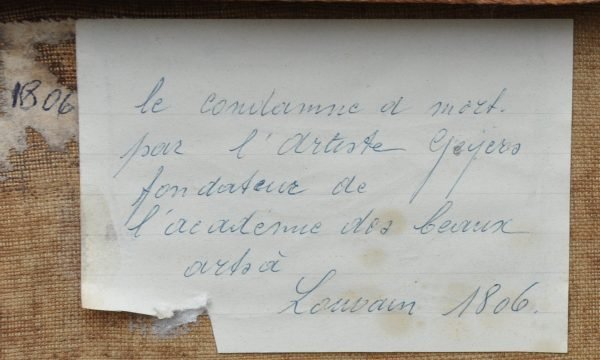 Geyers, Le condamné á mort  fondateur de l'académie des beaux arts à Louvain, 1806 - Image 3