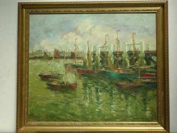 Olieverf op doek, gesigneerd werk van Luc Kaisin. Zeer mooi gekaderd, in excellente staat. Doek: 70 x 60 cm Kader: 82 x 72 cm