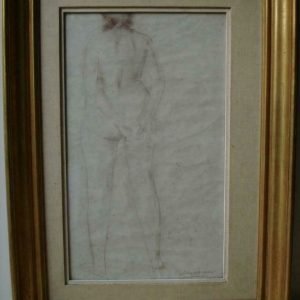 staand naakt rugzijde, nu vu de dos, Oscar JESPERS °1887-1970
