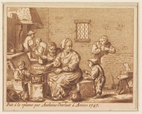 De Pannekoekenbakster, Antoon Overlaet, 1747