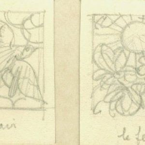 Motifs du Couloir des Bureaux de Paul Bonduelle. “Les éléments” (crayon)