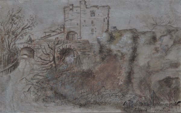 Kasteel,  tekst,  36/23 cm.
